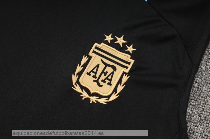Nuevo Entrenamiento Sin Mangas Argentina 2024 Negro Azul Baratas